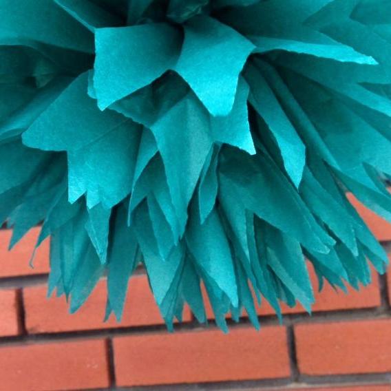 18 inch Tiffany Blue / party poms / pompoms / first birthday / baby shower / hanging poms / nursery pom poms / flower balls / decorations